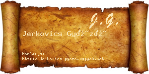 Jerkovics Győző névjegykártya