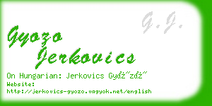 gyozo jerkovics business card